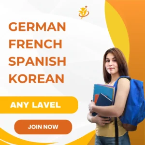 GERMAN/ FRENCH/ SPANISH/ KOREAN - ANY LAVEL